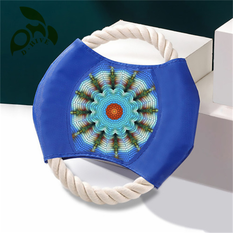 new Cotton rope frisbee dog toy training outdoors