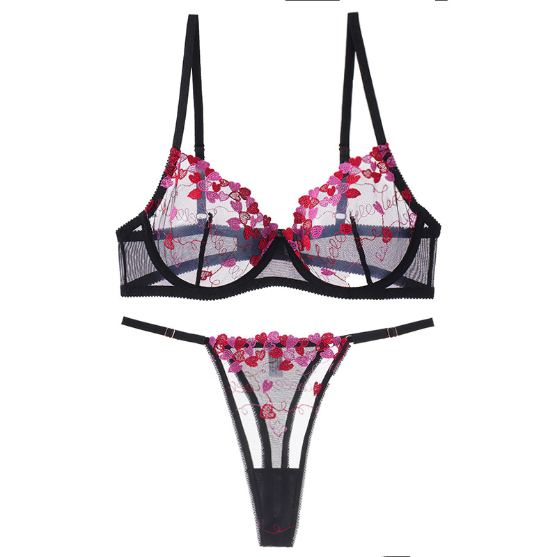 gexifang Chic Pure Desire Women's Underwear Collection: Alluring Lace Bras & Panties Set with Enhanced Fit Features