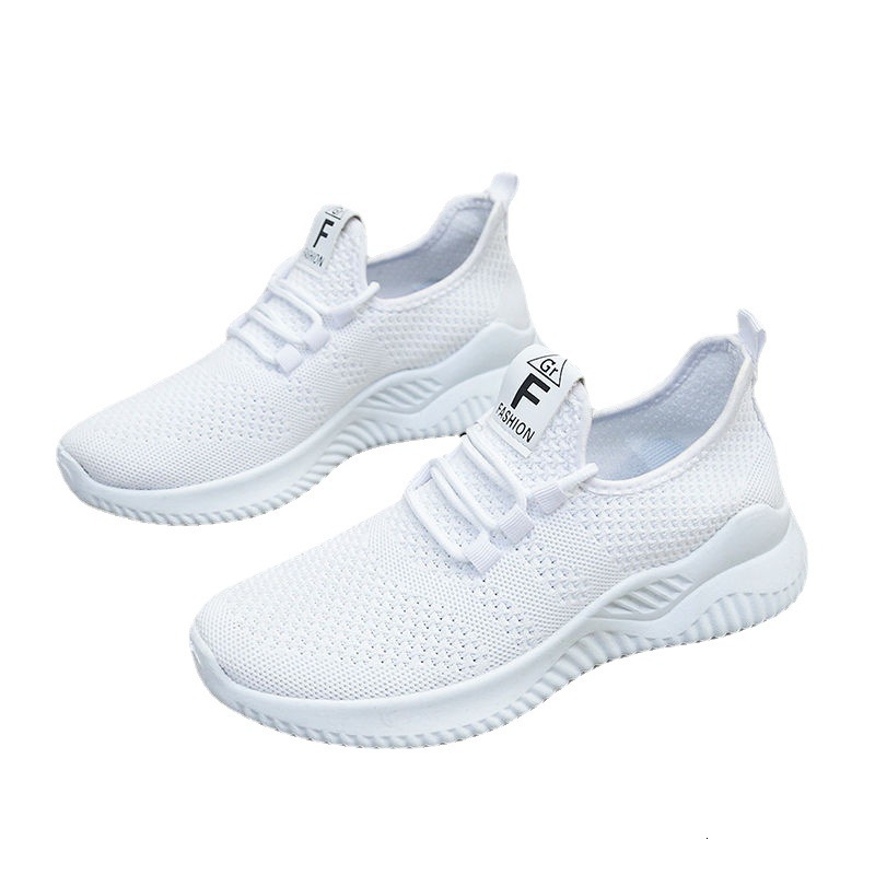 Fashion sports women's new Korean version fashion running shoes designer fashion trend white breathable mesh sports shoes