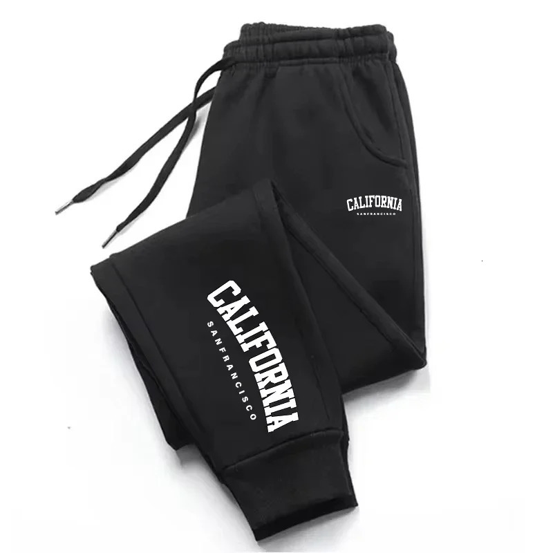 California Printed Jogging Pants Sports Fitness Running Trousers Style Sweatpants Men Tracksuit 250513Z