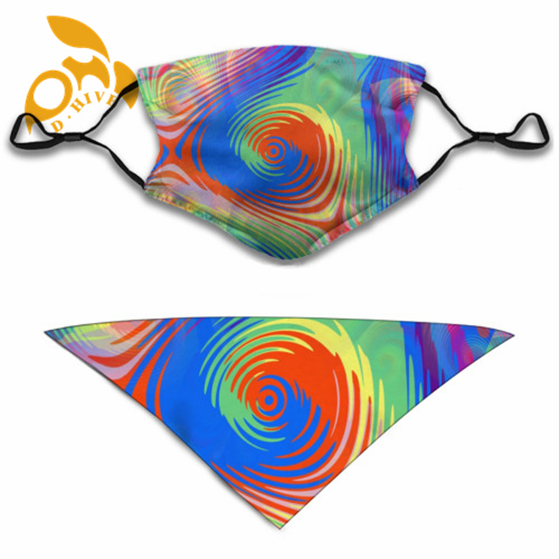 hot Mask+Dog Scarf polyester lightweight and breathable