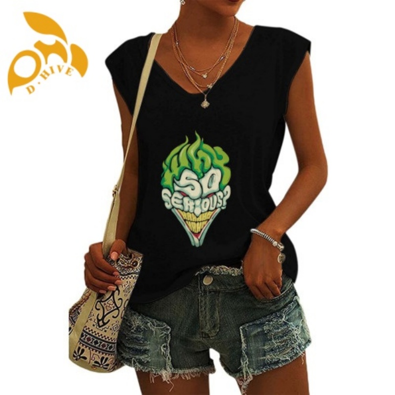 Free Shipping Designer Summer Oversize shirt Customized Tees Ladies' sleeved V-neck T-shirt S-XXL