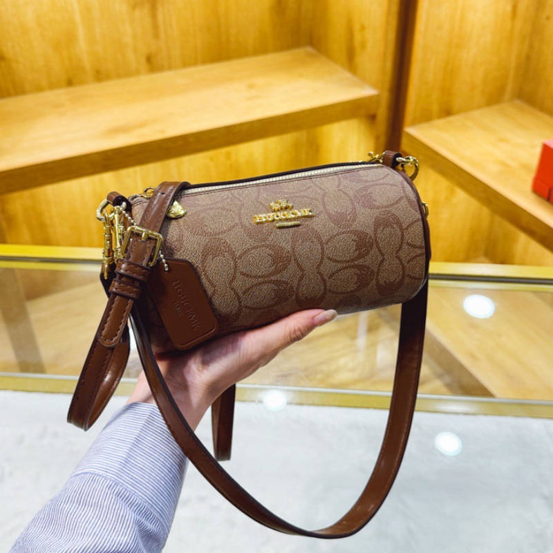 Designer Bag 2025 New French-Inspired Cylinder Bag for Women - Retro Chic Shoulder, Top Handle & Underarm Crossbody Purse With Free Shipping