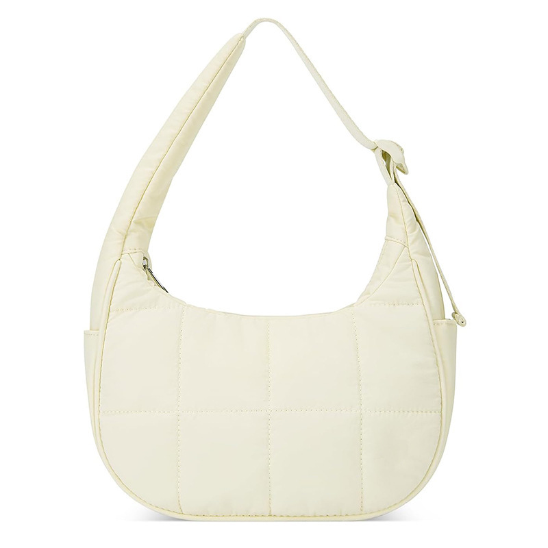 New Style Fashion Women's Small Size Down Quilted Shoulder Bag with Nylon Shoulder Purse and Handbag with Adjustable Shoulder Strap