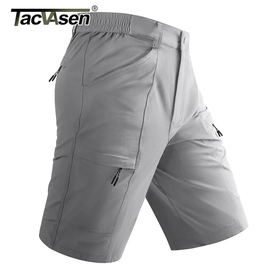 TACVASEN Waterproof Cargo Shorts Mens Summer Quick Dry Hiking Shorts Outdoor Multi-pockets Camping Training Work Shorts Man 250517