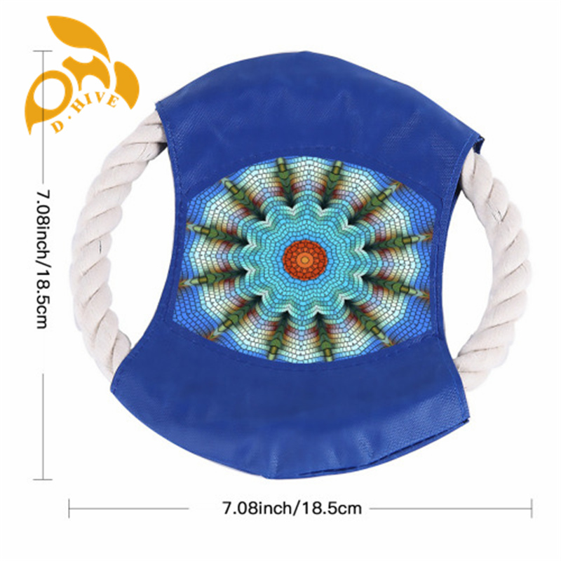 new Cotton rope frisbee dog toy training outdoors