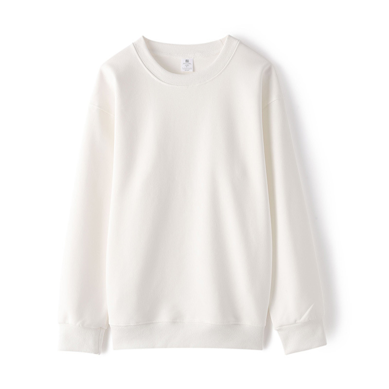 GY1556 All solid color Chinese cotton round neck sweatshirt women's loose cotton T-shirt long sleeve men and women