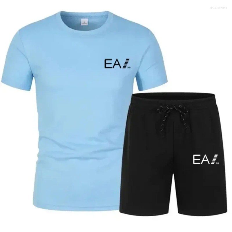 Men's Tracksuits Summer Sports Suit Comfortable Breathable Mesh Running Jogging Fitness Sportswear Training
