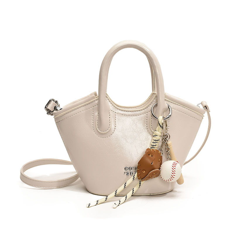 French Style Niche Women's Handbag Free Shipping Designer Bag Trendy Fashion Bucket Shoulder Crossbody Bag 3D PU Simple Shopping Bag