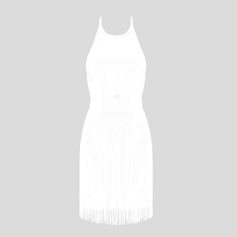 Maxi Dress Bandage Skirt Hanging Neck Tassel Summer Wear Design Sensation Slim Women S Short Dress KQ