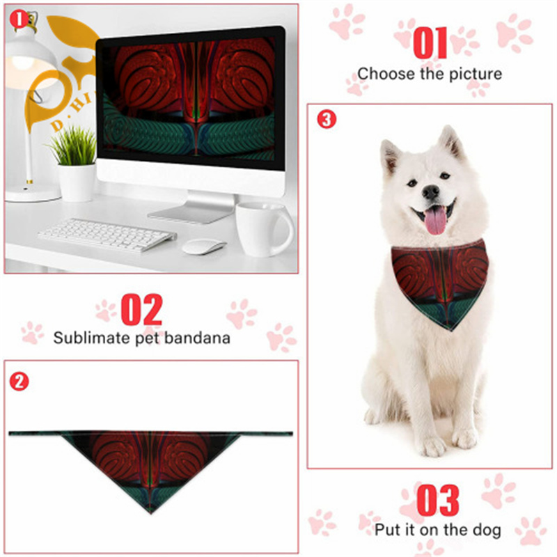 new Pet headscarf double-layer (Velcro double-sided printing)