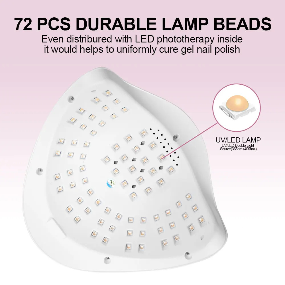 320W Professional 72LEDs UV LED Nail Lamp Dryer With Four Timer Memory Function Lamp for Gel Polish Drying Lamp for Manicure 250517