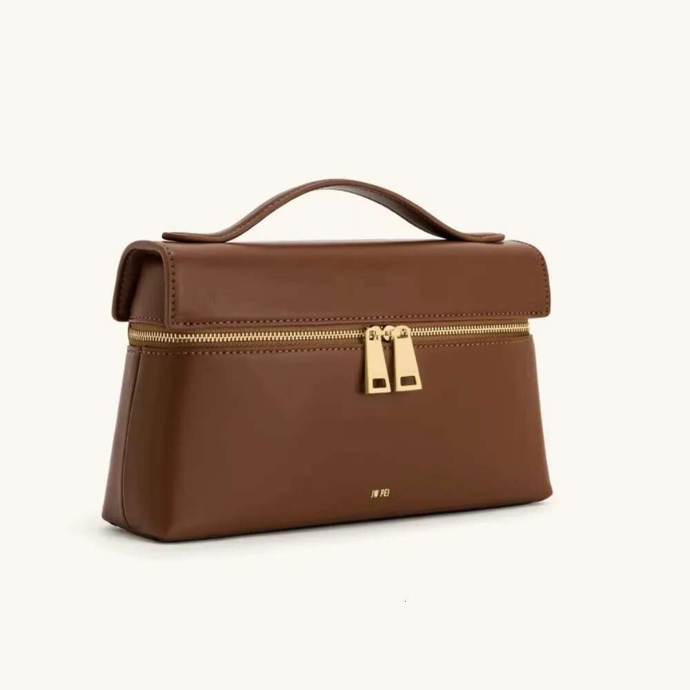 JW PEI Women's Thea Top Handle - 2025 New Lunch Box Shoulder Crossbody Handbag Commuting Fashion Genuine Leather Bag Female