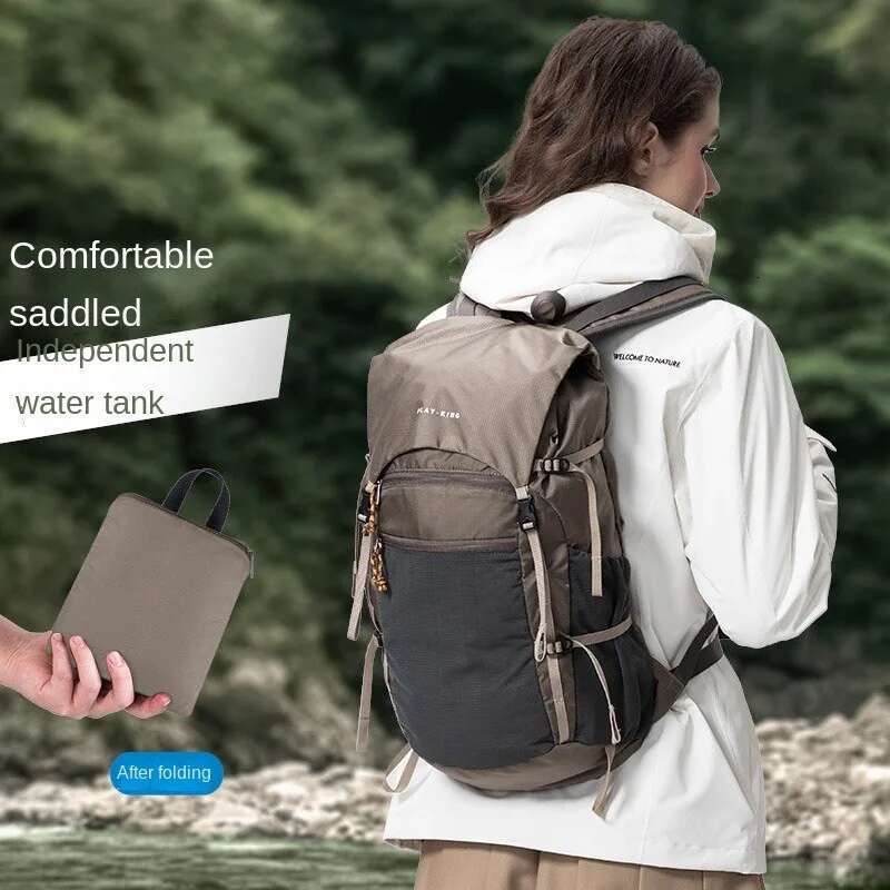 Summer Unisex Wilderness Hiking Travel Camping Storage Backpacks Tactical Backpack Folding Porosity Backpack Waterproof Bag