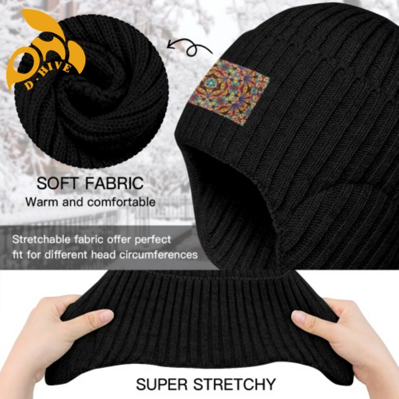Free shipping custom winter ear-protecting knitted hats new cool fashionable outdoor knitted hats men and women