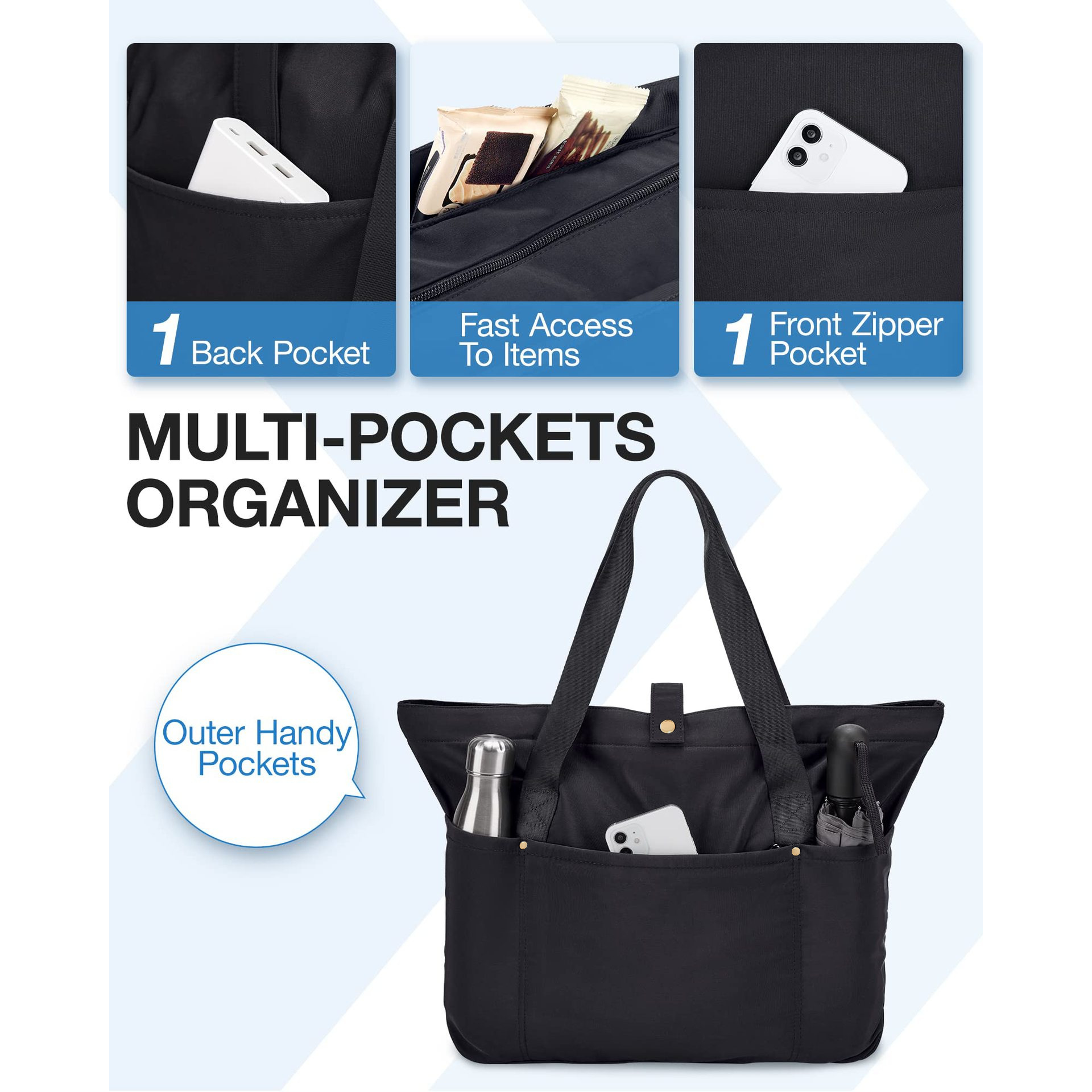 B56 Spot Check New Foldable Handbag Large Capacity Simple Shoulder Bag Large Size Bag Can Be Folded into Portable Small Bag