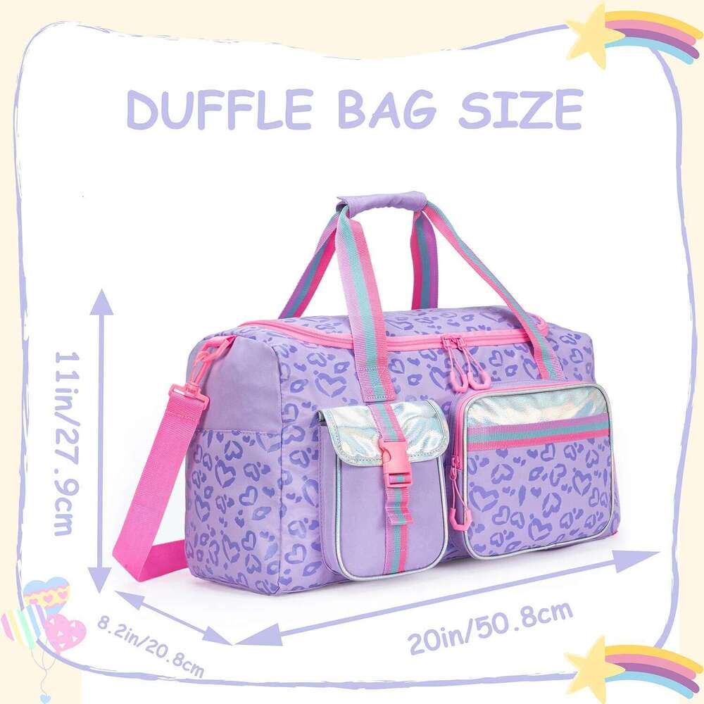 1 Pc Duffle Travel Gifts Overnight Women Tote Sleepover For Girls Gym Dance Bag