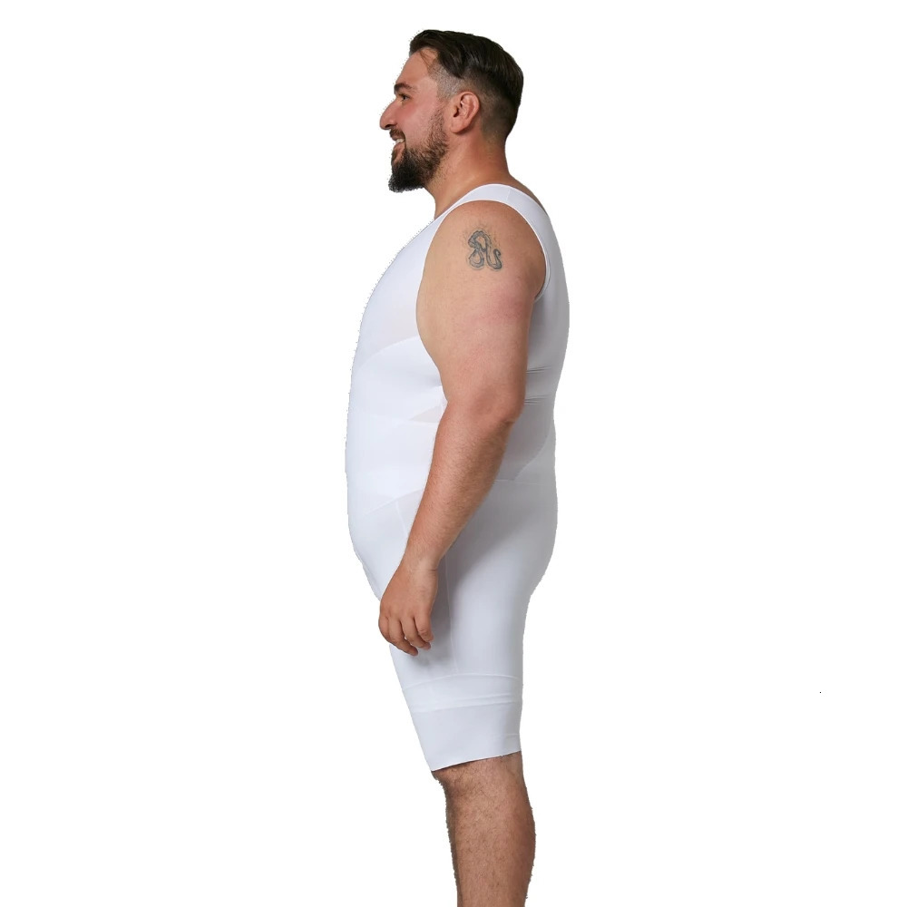 Mens Full Body Shaper Hide Gynecomastia Tummy Control Slimming Underwear Bodysuit Shapewear For Men 250517