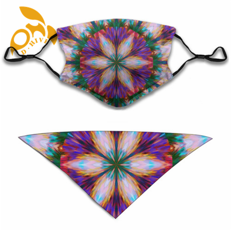 hot sale Mask+Dog Scarf polyester lightweight and breathable