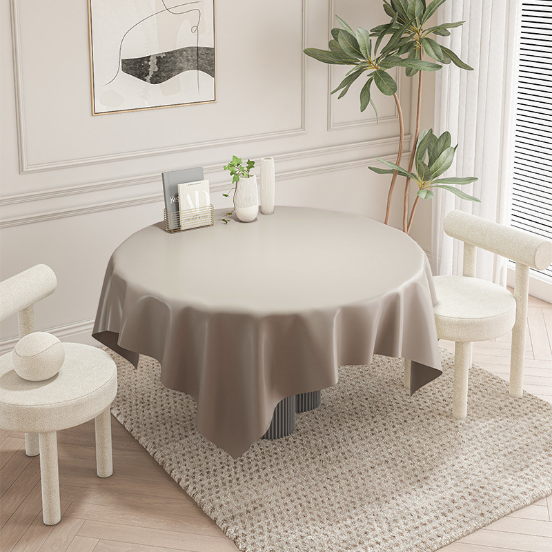 T0468 Cream Style Lambskin Tablecloth White Net Red Rectangular Tablecloth Restaurant Waterproof Oil-proof Non-slip Dining Table Mat