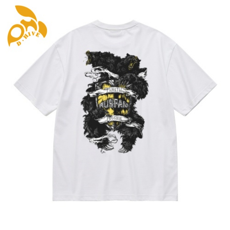 Free Shipping Designer Oversize shirt Round neck Customized Tees 180g Men's European size hot print T-shirt - back outdoor size S-XXL