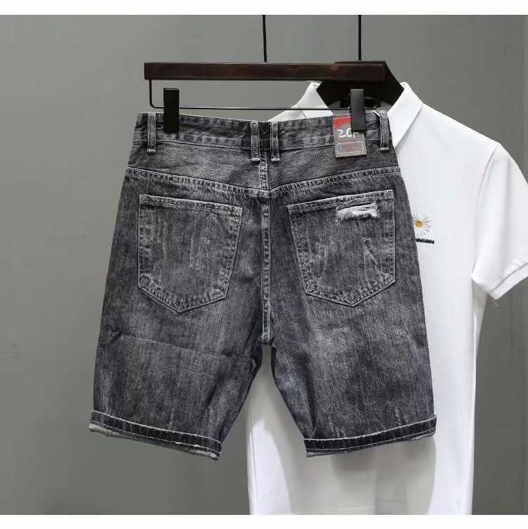 Ripped Jeans Shorts Mens Summer Fashion Brand Used Capris Personalized Beggar Pants Versatile