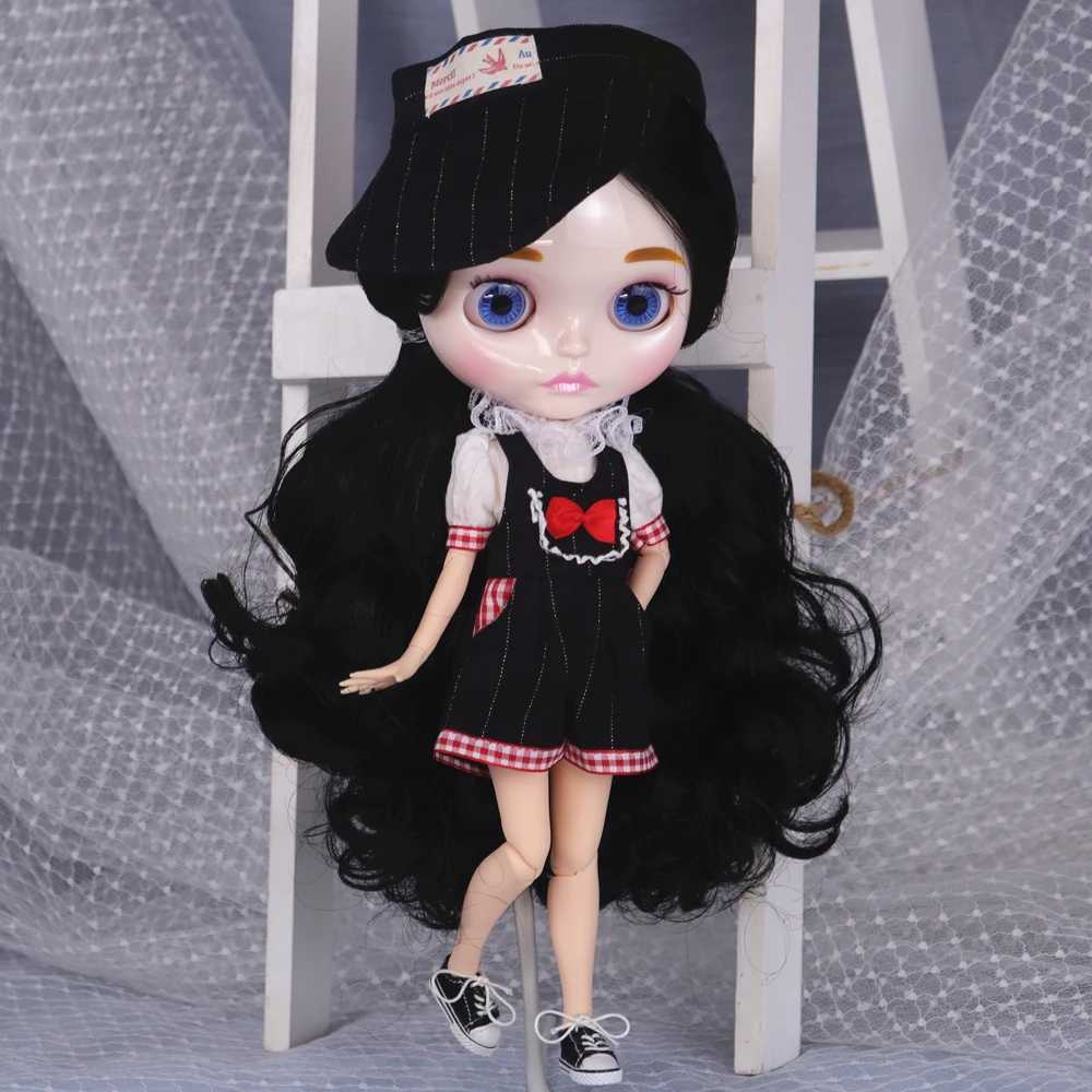 ICY DBS Blyth Doll Carved Lips Face White Skin Joint Body 1/6 Special Price OB24 Toy Gift 70% off factory sale