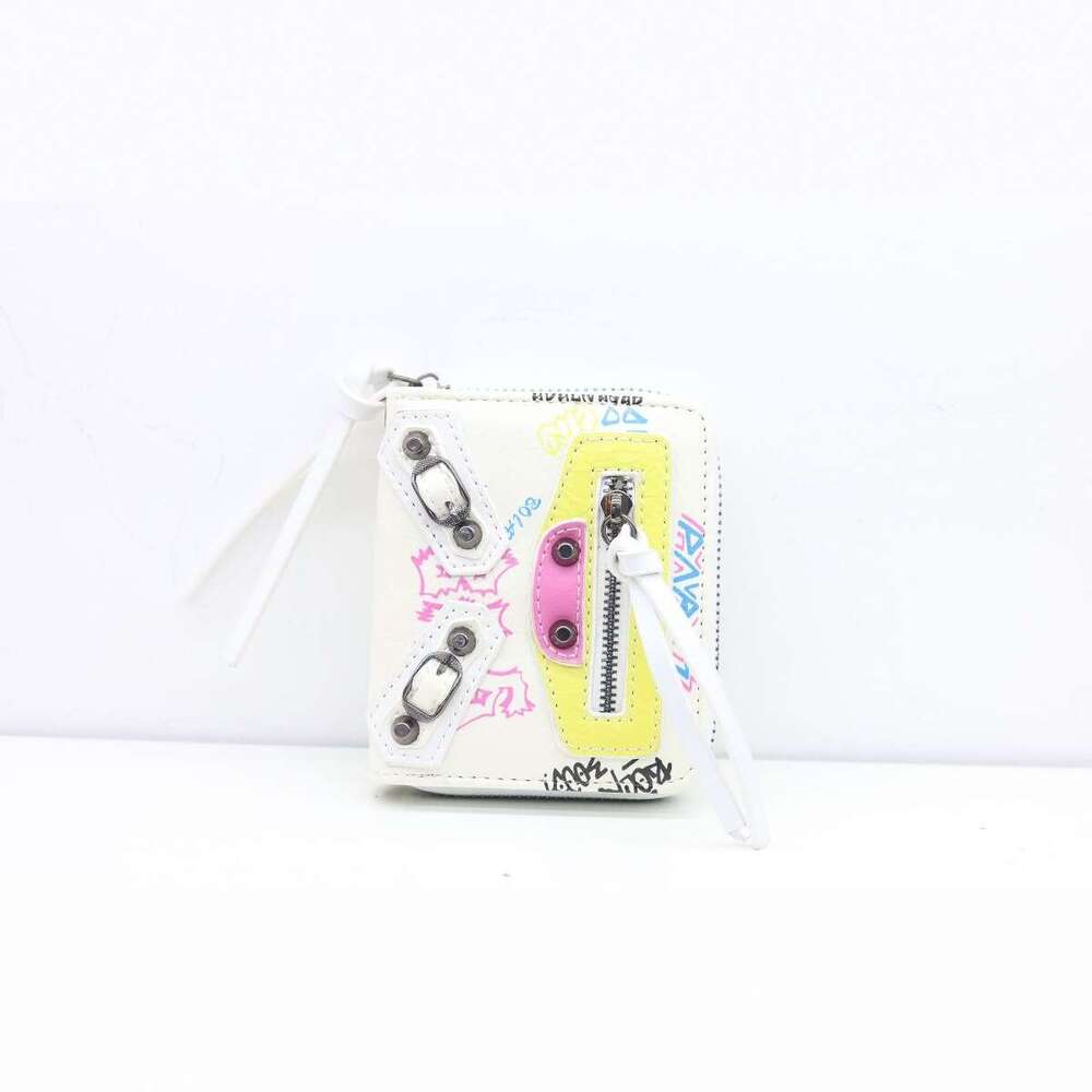 Graffiti new zipper style small wallet change card bag multifunctional