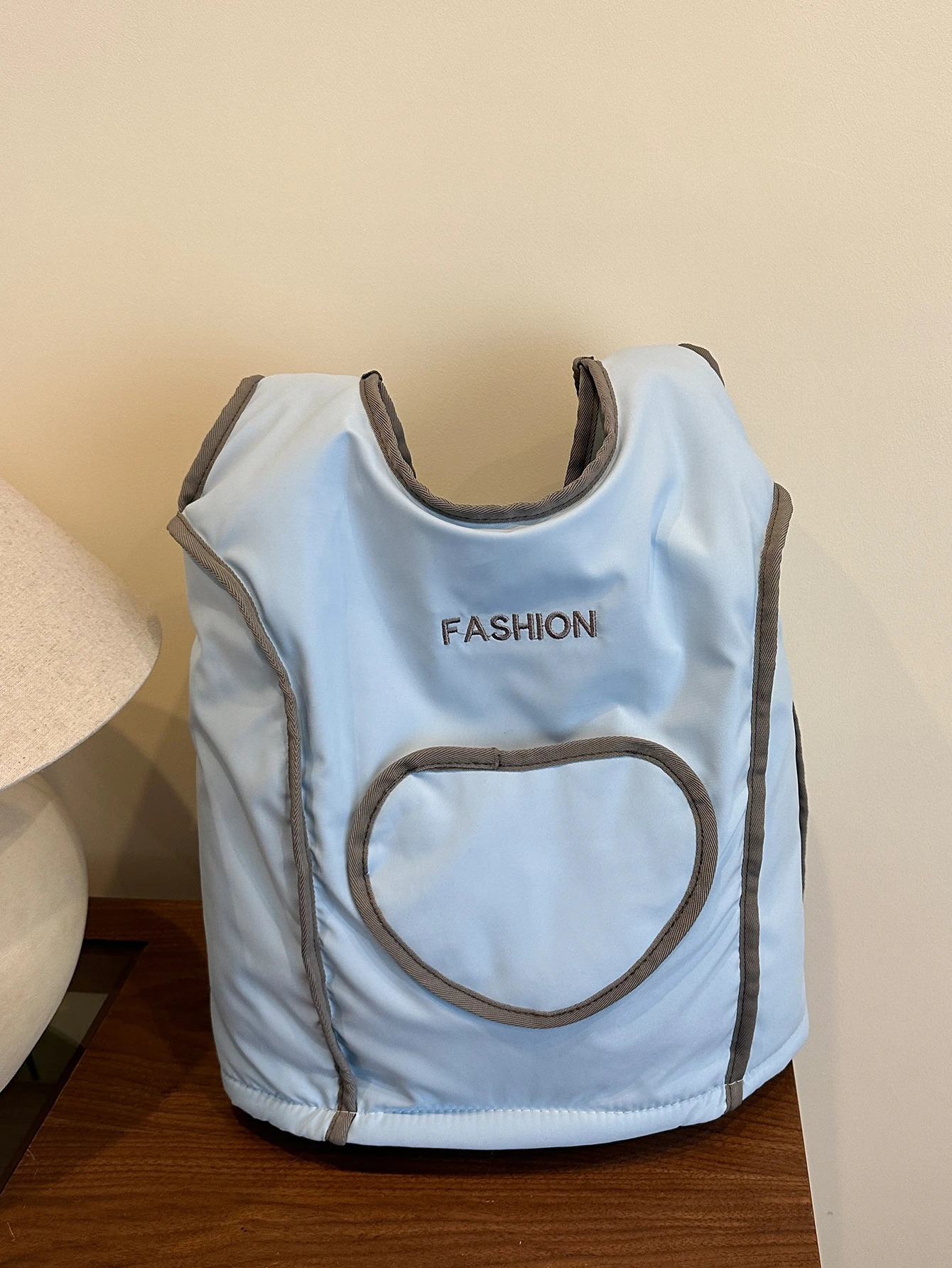 Korean Niche Lazy Style Versatile Casual Lightweight Multi-Purpose Backpack Wide Shoulder Strap Heart Student Cla