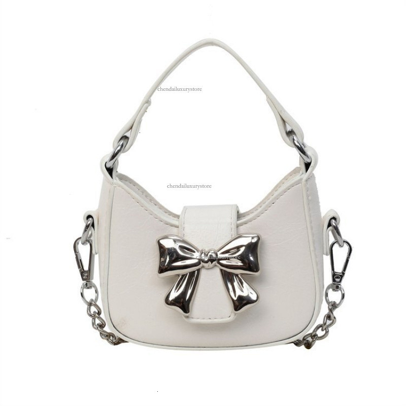 Free Delivery Designer Bag Women's Crossbody Bag New Fashionable Bow Handbag Summer Chain Strap Niche Fan Shoulder Bag Change Phone Bag