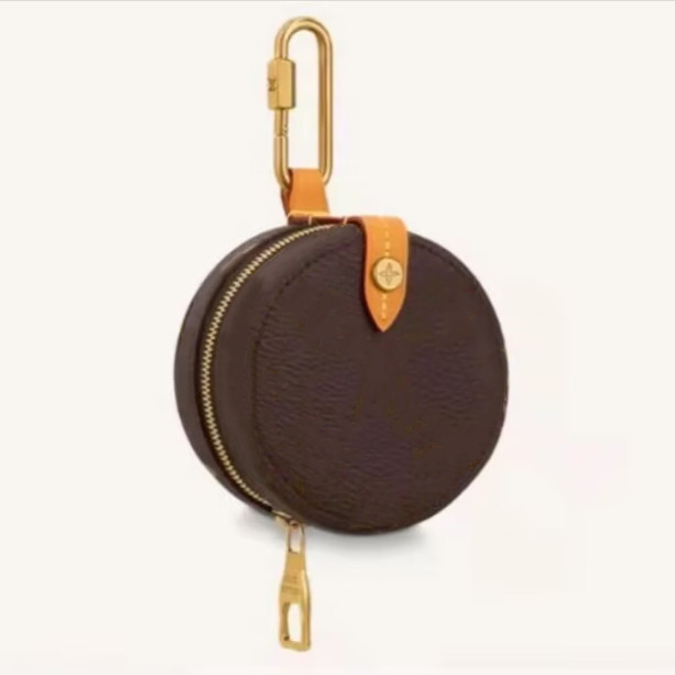 Luxury Unisex Leather Keychains pouch Designer bag charm High-Quality Zipper coin purse Men Women Fashion Accessories Mini Wallets
