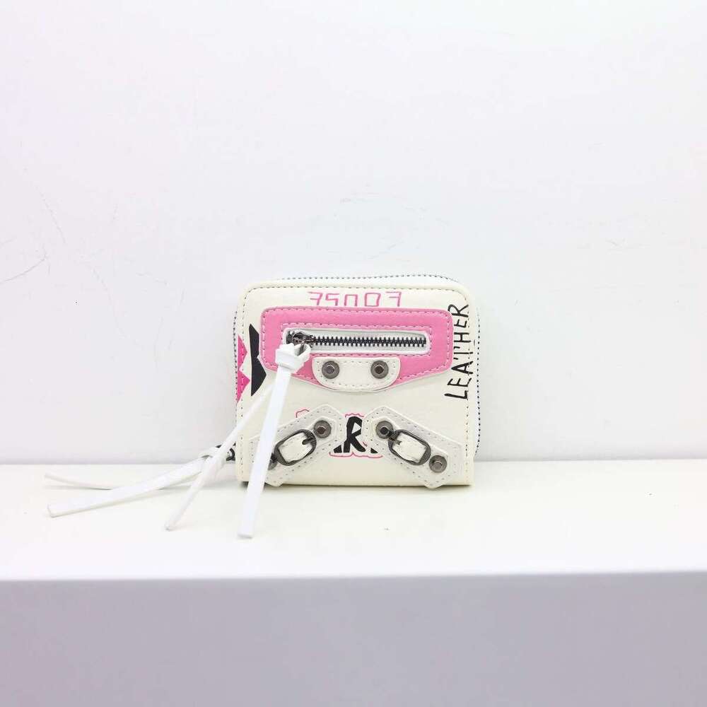 Graffiti new zipper style small wallet change card bag multifunctional