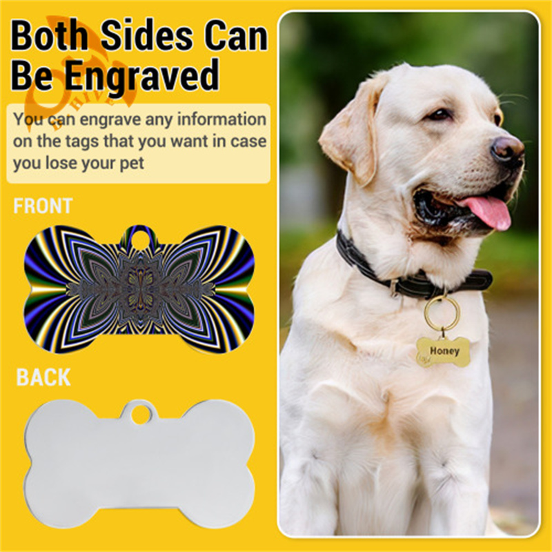 fashion Dog tags 5 * 3cm for daily decoration of dogs; If your dog gets lost, it's convenient for others to contact you faster