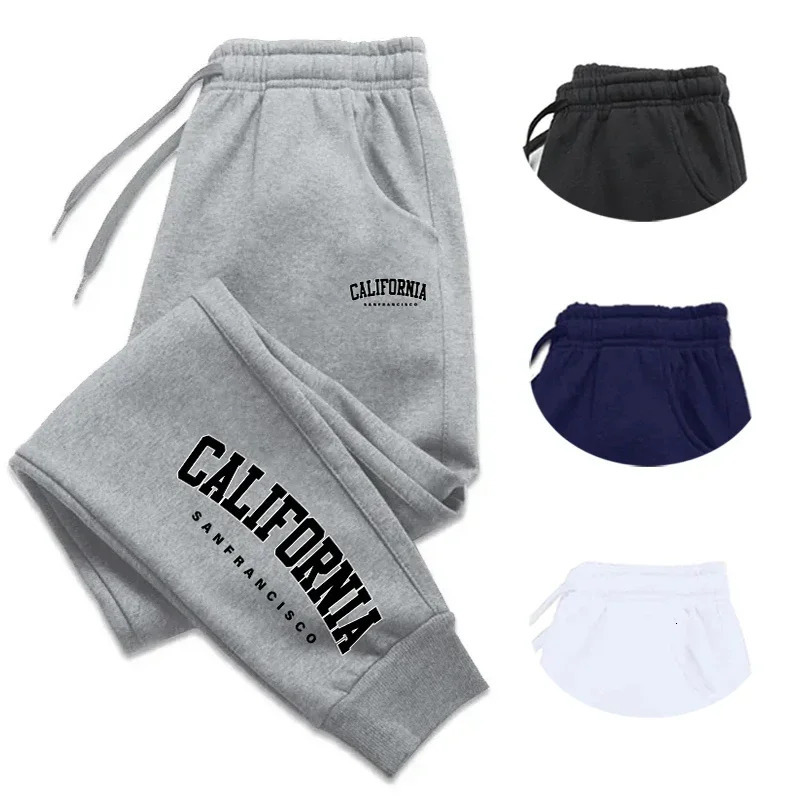 California Printed Jogging Pants Sports Fitness Running Trousers Style Sweatpants Men Tracksuit 250513Z