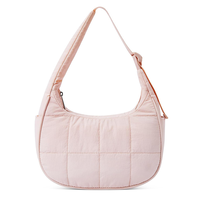New Style Fashion Women's Small Size Down Quilted Shoulder Bag with Nylon Shoulder Purse and Handbag with Adjustable Shoulder Strap