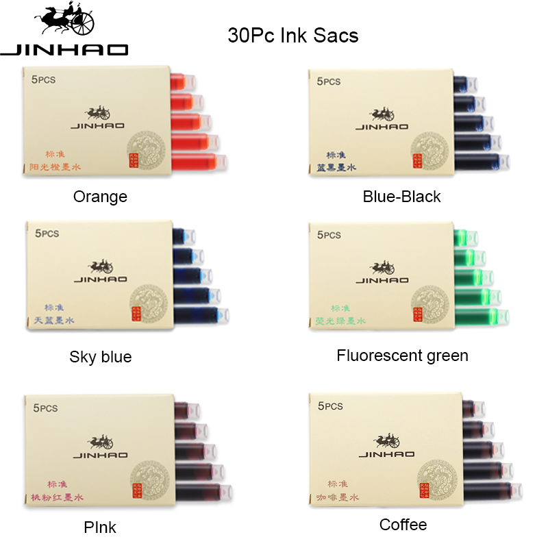 Jinhao Ink Fountain Pen Refill Ink Bottle Glass Cartridge Disposable Ink Bag Suitable for most fountain pens of Jinhao X750,X450,1200,1000,189,850,350