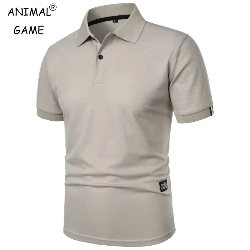 Summer Mens Short Sleeve Polo Shirt Solid Color Breathable Tshirts Lapel Streetwear Lightweight Fitness T Shirts Solid Color Top 250517