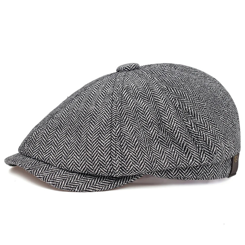 Male Ivy Hat Big Head Man Autumn and Winter sboy Cap Top Grade Beret Caps 250515