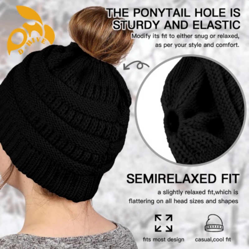 Free shipping customization knitted cap denim new cool fashionable outdoor Ponytail knitted cap for men and women