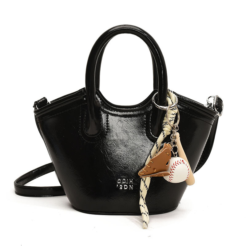 French Style Niche Women's Handbag Free Shipping Designer Bag Trendy Fashion Bucket Shoulder Crossbody Bag 3D PU Simple Shopping Bag