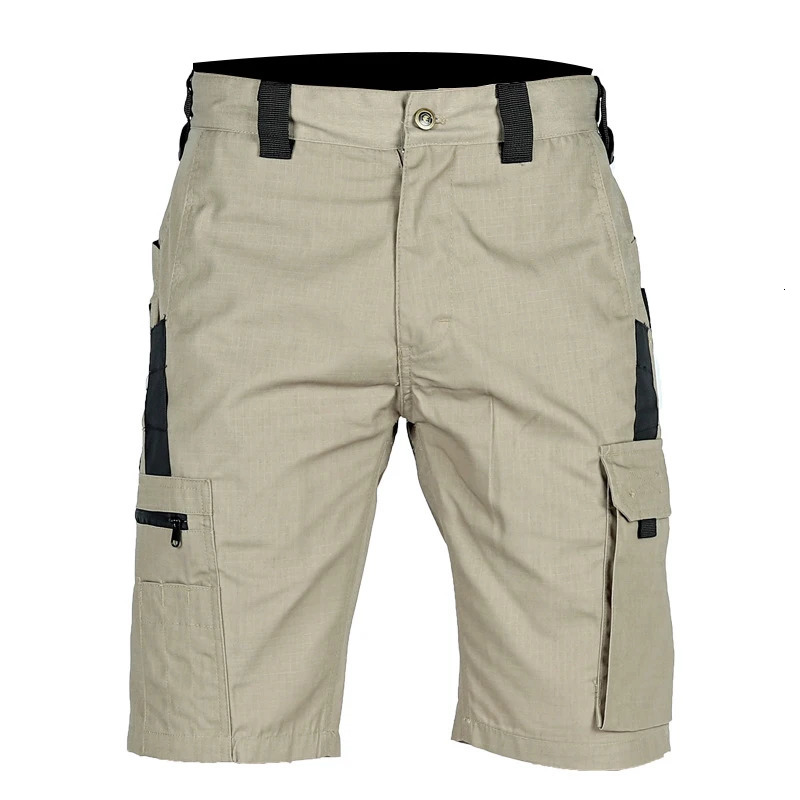 Mens Cargo Shorts Summer Tactical Cropped Trousers Outdoor Waterproof Multi-pocket Bermudas Pants Camo Ripstop Hiking 250517