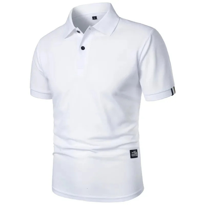 Summer Mens Short Sleeve Polo Shirt Solid Color Breathable Tshirts Lapel Streetwear Lightweight Fitness T Shirts Solid Color Top 250517