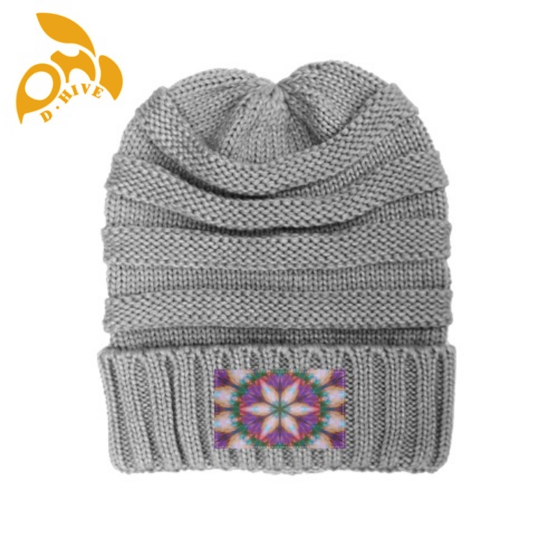 Free shipping customization winter knitted cap denim new cool fashionable outdoor Ponytail knitted cap men women