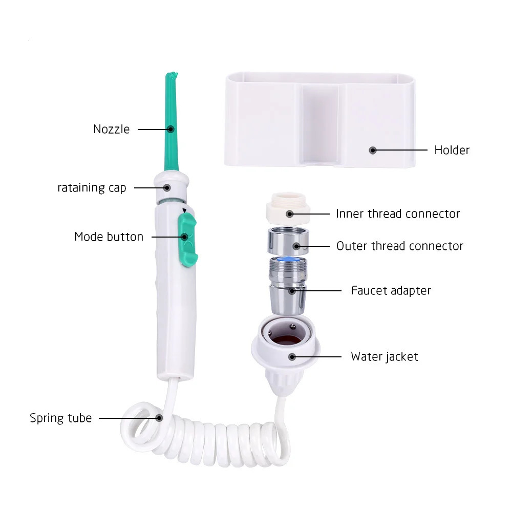 LISM Water Dental Flosser Faucet Oral Irrigator Floss Dental Irrigator Dental Pick Oral Irrigation Teeth Cleaning Machine 250517