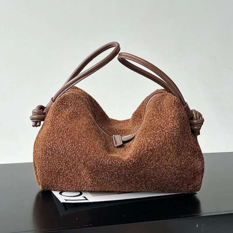 Frosted Leather Bolsos Mujer Ear Handle Design Hand Bag Tote Sac Femme Crossbody Shoulder Bags Vintage Zipper Bolso