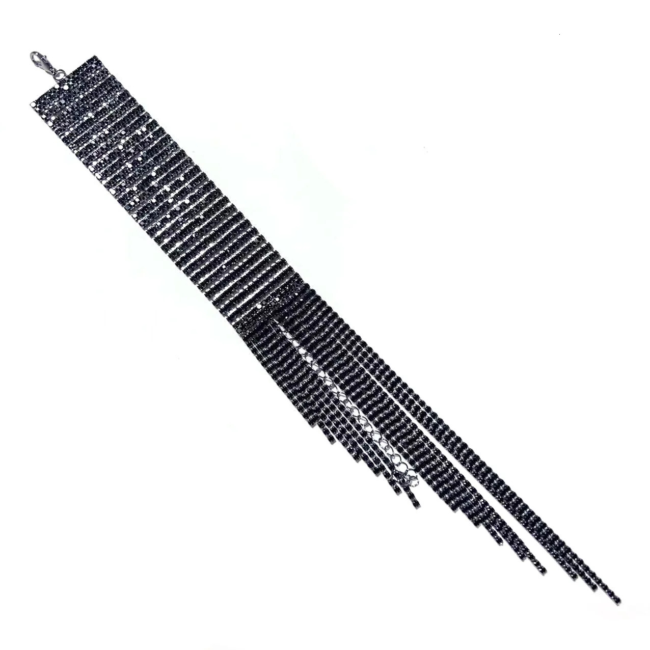 Fashion Long Tassel Rhinestone Bracelet Hand Jewelry for Women Bridal Crystal Statement Bracelets Wedding Jewellery 250517