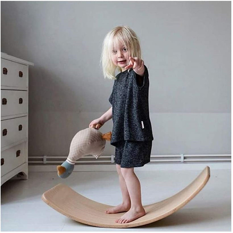 Children's Training Balance Board Puzzle Exercise Wooden Seesaw Yoga Baby Smart Board Toy