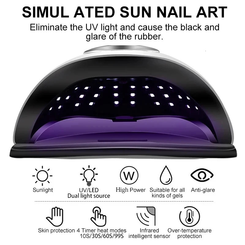Professional Nail Dryer Lamp Infrared Sensor LED Manicure Lamp for Quick Curing All UV Gel Nail Polish Nail Drying Salon Tools 250517