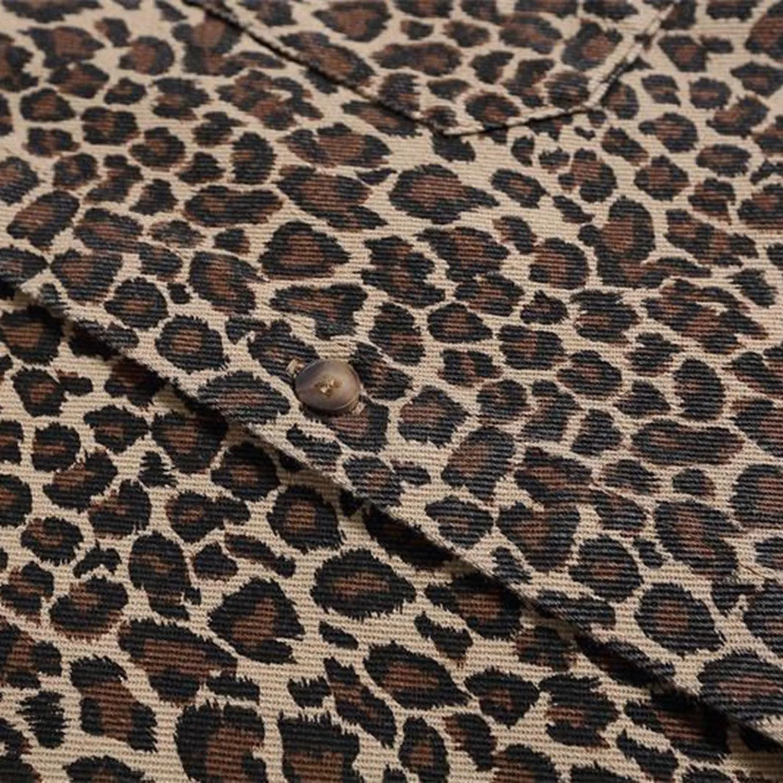 Leopard Print Shirts Senior Sense n Retro Embroidery Short Sleeve Oversize Elegant Shirt Breathable Comfty Cotton Blouse 250516Z