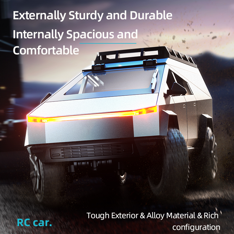 JJRC C8817 RC Car Full Scale Alloy Remote Control Simulation Vehicle With In Car Motorcycle Alloy Pickup Truck Anti Collision Anti Drop 2.4G Wireless 